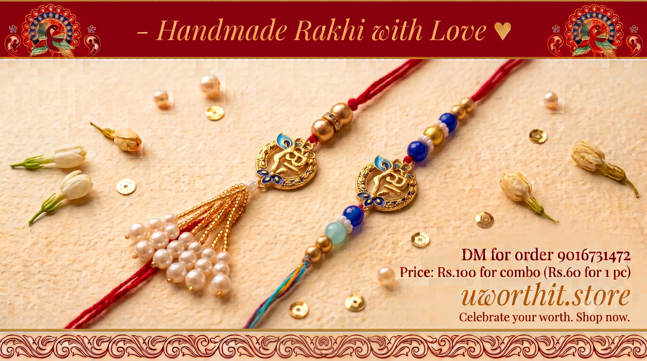 Radhe Bhai-Bhabhi Rakhi Combo