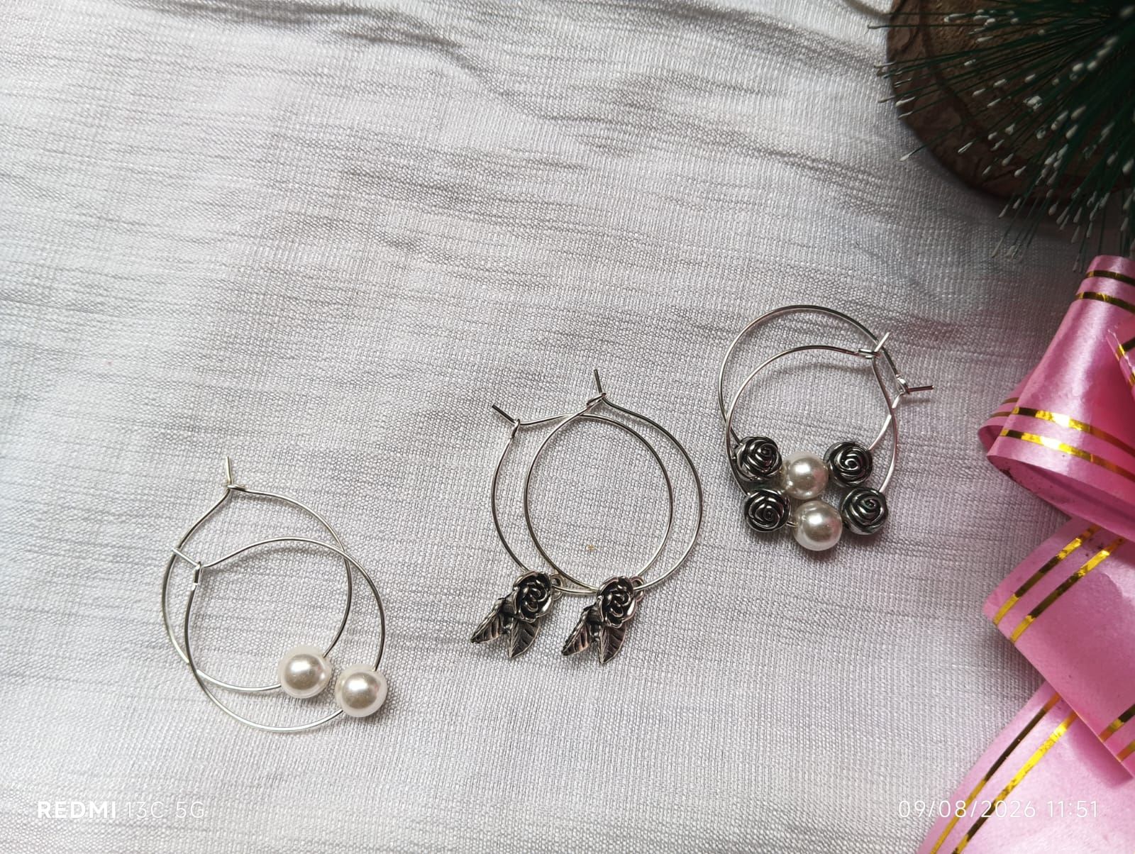 Elegant Bali Earrings Combo (Silver)